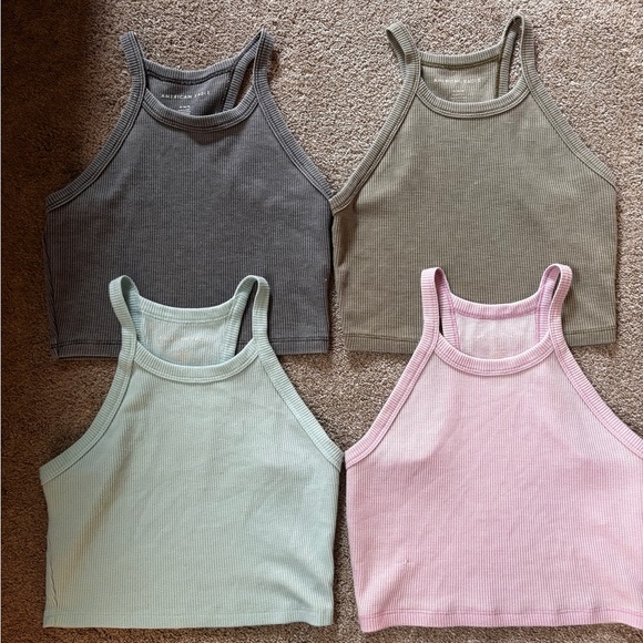 American Eagle Outfitters Tops - American Eagle Outfitters Kids Tank Tops - Gray, Olive, Mint, Pink